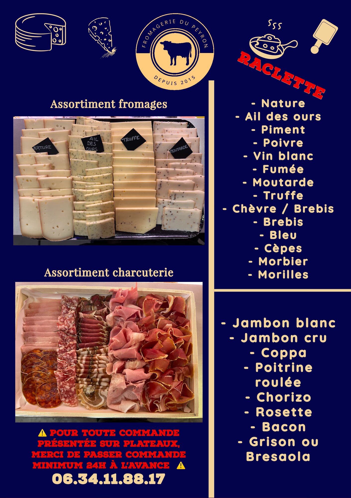 Raclette tranchée sur le moment à la Fromagerie du Peyron