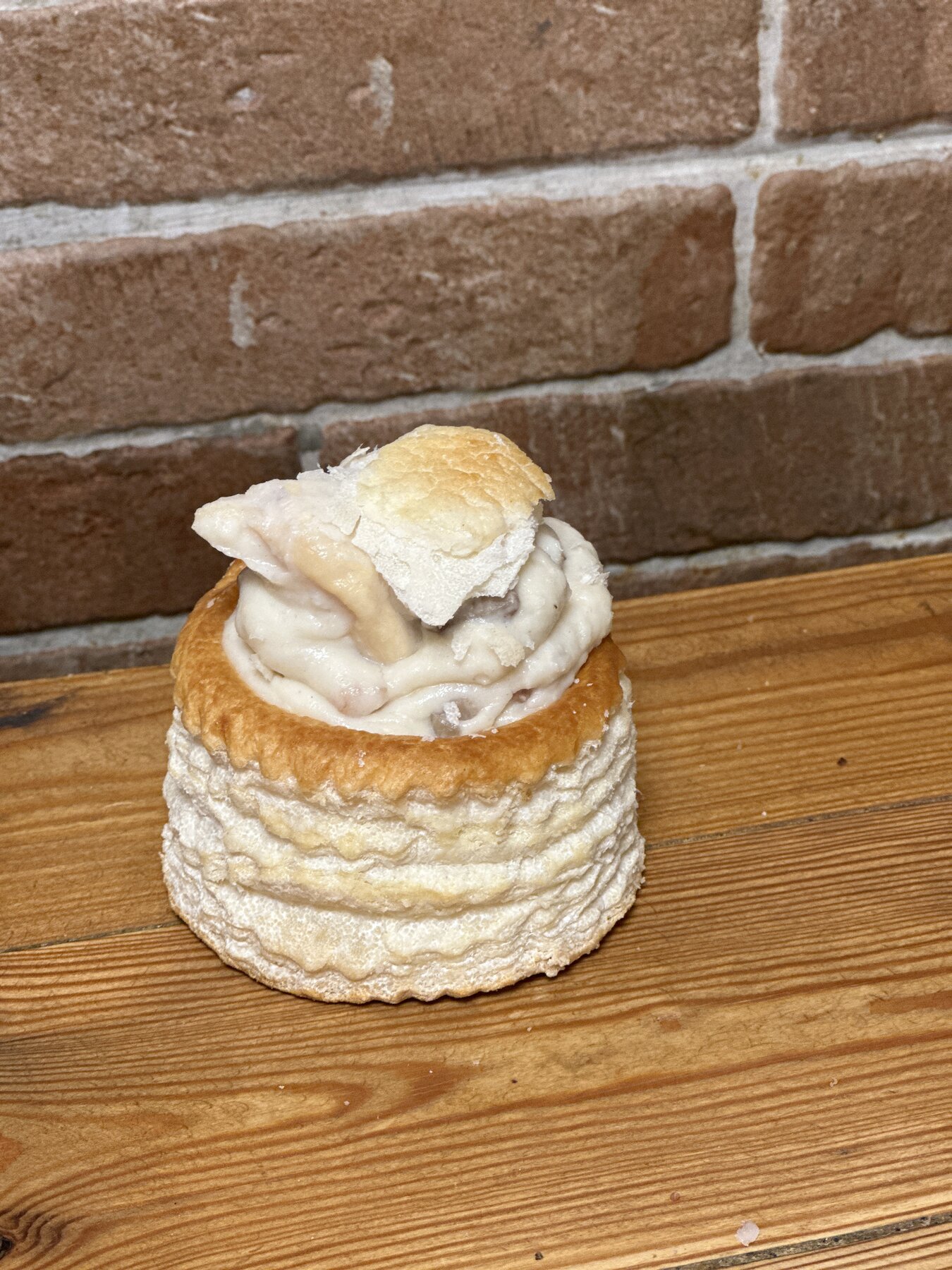 Vol-au-vent garni champignons et volaille